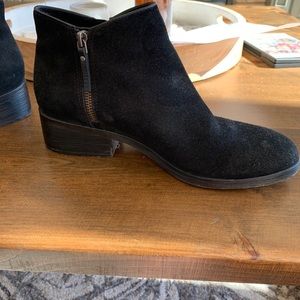 Cole Haan black suede bootie. Good used condition